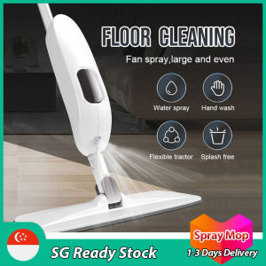 🚚SG Fast Delivery📦 Water Spray Mop 360° Rotating Rod Handheld Floor Sweeper 2 IN 1 Dual-purpose Wet and Dry Mop with Cleaning Scraper 喷水拖把干湿两用 children day gifts