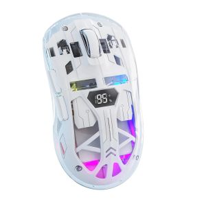 Free Wolf A2 Dual-mode Mouse RGB Luminous 2.4G Wireless Bluetooth Transparent Game E-sports Computer Office Mouse