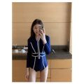 #45 Korean swimsuit Korean swimwear Rush guard Long Sleeves One Piece Swimsuit. 