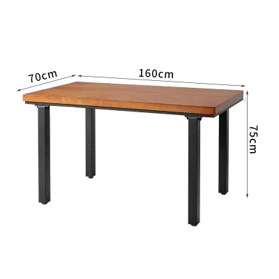 Industrial style wrought iron solid wood dining table and chair combination modern leisure hot pot restaurant small-sized coffee restaurant bar table