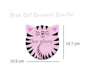 Cute Cat Water Absorbent Cup Coaster Ceramic Mug Coaster Cup Pad Kucing Comel Alas Cawan 猫咪可爱杯垫