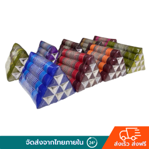 หมอนขิด ทรงสามเหลี่ยม ไส้นุ่นแท้ลายขิด ใบใหญ่ กว้าง20xยาว32xสูง20cm. พร้อมจัดส่ง