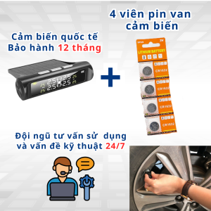 Cảm Biến Áp Suất Lốp Van Ngoài Omino Kèm Bảng Số Điện Thoại Màn Hình Oled Thiết Kế Sang Trọng