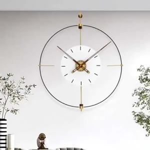Sacesr Modern Wall Clocks Bedroom Minimalist Wall Clock Ornament Living Room Circle Spain Wall Clocks Decor Villa Home Decoration 8N6Y2