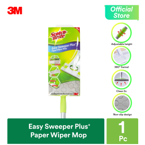 3M™ Scotch-Brite™ Easy Sweeper Plus+ with Dry Refill Bundle Set 1 mop + 30 sheets For cleaning floors tiles laminates