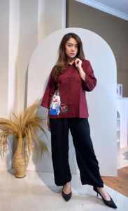 ONE SET KEMEJA BAHAN RAYON TWILL MIX LINEN ANGGEL / STELAN RAYON TWILL TERBARU / STELAN RAYON TWILL 7 8 /  SET RAYON TWILL PREMIUM / ONE SET TERBARU 2022 KEKINIAN VIRAL DEWASA / ONE SET BAHAN RAYON TWILL TERBARU / STELAN BAJU WANITA TERBARU 2022 MODERN
