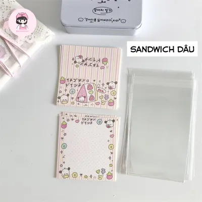 Set 10 bộ đầu thẻ bìa giấy và túi OPP Cún Pacha 10x10cm gói hàng dễ thương Midi Corner