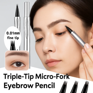 Waterproof Eyebrow Pencil with Two Forks for Clear Roots Long Lasting and Non Fading Wild Eyebrow to Eyelash Eyeliner Very Fine根根分明二叉水眉笔