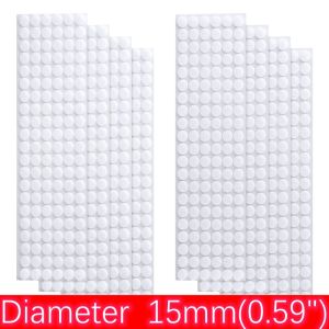 Self-Adhesive Velcro Dots White Hook & White Loop Sticky Velcro Tapes Back Coins 15mm(120pairs)/20mm(100pairs) Diameter Magic Tape 魔术贴 for School/Classroom/Office/Home