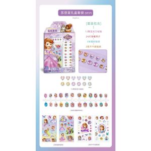 Wearable Manicure Patch Set Childrens Gift Acrylic Diamond Crystal Sticker Cartoon Laser Sticker