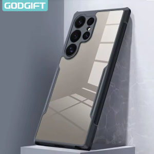 Shockproof Phone Case for Samsung Galaxy S25 S24 S23 S22 S21 S20 Ultra Plus 5G S24 S23 S20 FE Transparent Casing Bumper Acrylic Anti-fall TPU Back Cover