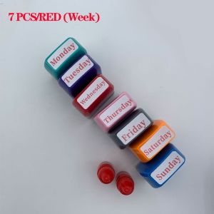 8-Piece Colorful Teachers Comment Stamp Set Student Work Marking Feedback Incentive Stamp