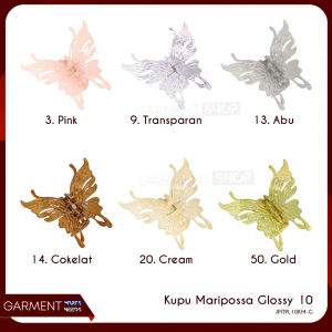 Jepit Rambut Kupu Aksesories Wanita Fashion Korean Estetik Jelly Butterfly Import High Quality