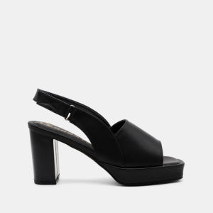 Giày sandal nữ cao gót 7cm hàng hiệu rosata hai màu đen trắng thời trang cao cấp ro532