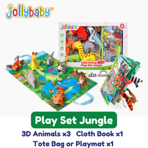 Kidshouse Gift Set 3D Animals Doll Story Cloth Book Early Educational Toy Game Playmat Animal Plus Tail Soft Cloth Book ET100