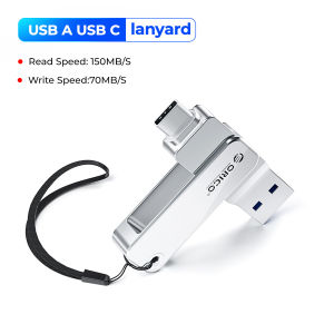 ORICO 100MB/s USB3.2 Gen1 USB Flash Drives 32GB 64GB 128GB 256GB Drive Metal U DiskPendrive for Type-C USB A
