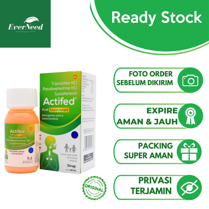 Actifed 60 Ml Warna Hijau Meringankan Pilek Dan Batuk Berdahak Lazada