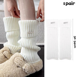 1Pair Knitted Leg Warmers JK Womens Long Socks Lolita Japanese Style Autumn Winter Warm Foot Covers