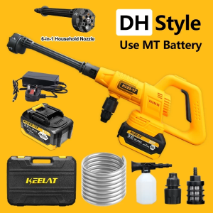 KEELAT DH Type Water Jet Cordless Power Jet Battery High Pressure Water Jet For Floor Tiles Garden Mesin Cuci Kereta