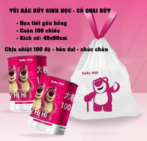 Túi Đựng Rác Ducks Can Fly Tự Hủy Sinh Học Có Quai Dây Rút Siêu Bền Chắc Chứa Được 10Kg