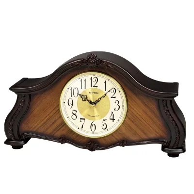 Rhythm Table Clock Wooden Westminster Chime RTCRH241NR06