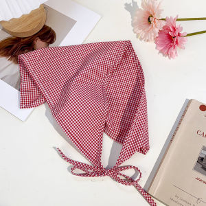 Women Girls French Pastoral Style Floral Lace Triangle Hair Scarf Fashionable Multifunctional Floral Print Gothic Silk Scarf Hawaiian Vacation Headband Hair Accessories