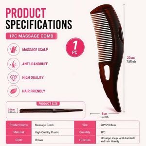 Energy Comb Press Hollow Comb No Wash Dandruff Grease Massage Comb Oil Dandruff Removal Hair Care
