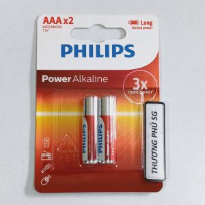 Pin AAA Philips ALKALINE LR03 MICRO 1.5V (LR03E2B / 97) / Vĩ 2 Viên