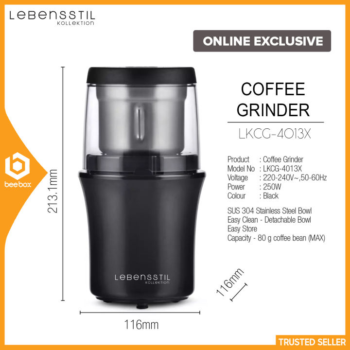 Lebensstil Electric Turbo Coffee Grinder Coffee Bean Blender Stainless