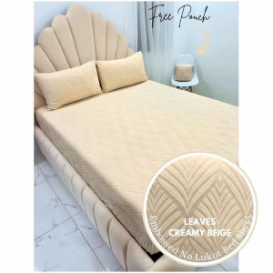 NO LUKOT Bedsheet Set with FREE Pouch Aztec Leaves Embossed Design Mavs Beddings