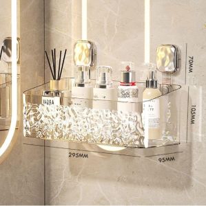 Lightweight Luxury Style Glacier Pattern storage shelf No drill Angle shelf Shower storage shelf bracket Bathroom wall shelf