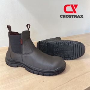 Sepatu Boot Pria Ujung Besi Safety Shoes Man Shoes 2 Varian Warna Hitam Coklat Ukuran Jumbo 40-46 Sepatu Boots Safety Pria Kulit Ujung Besi Kerja boot Savety But Septi Sevti But Septy Bots Sefty PDH PDL Satpam Casual Proyek Lapangan Works Safety Boots