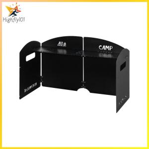 🚚จัดส่งในประเทศไทย🚚แคมป์แก๊สเตาพับได้กระจกหน้าพร้อมชั้นเก็บข้อมูลเผาทำอาหารลม deflector Ultra-Light สำหรับแคมป์ปิกนิค