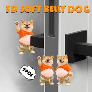 VIVIDI Chubby Shiba Inu 3D Shiba Inu Stickers Squeezable Dog Belly Sticker Dog Belly Sticker Cute Ultra-soft 3D Soft Dog Sticker for Childrens Birthday Party