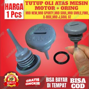 tutup oli atas mesin plug oli level tutup penutup oli mesin tutup colokan oli atas + ring karet
