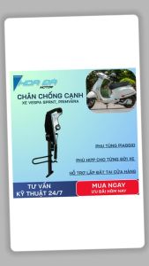Chân Chống Cạnh Xe Vespa Sprint Primavera Chuẩn Zin Theo Xe Chắc Chắn Bền Bỉ Dễ Lắp Đặt