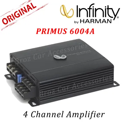 INFINITY Primus 6004A Compact 4-Channel Car Amplifier. 280W Max Power 8-gauge power 1 Year Warranty