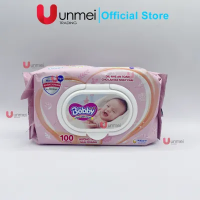 Khăn Ướt Bobby Nano Bạc kháng khuẩn Hương Thơm Nhẹ Nhàng 100 Miếng