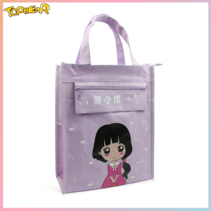 Túi đi học thêm cho bé Topbear học sinh tiểu học chất vải Oxford nhân vật hoạt hình dẽ thương màu sắc đẹp nhiều ngăn có túi ví nhỏ bên ngoài đựng bút TB8014