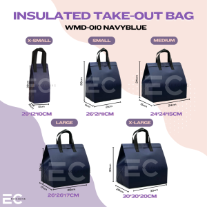 EC 5Pcs Thermal Insulated Take-Away Bag Food Takeout Bag