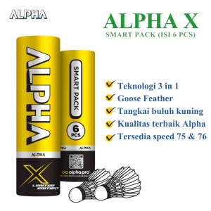 Kok Bulutangkis ALPHA X Limited Edition Shuttlecock Badminton 3in1 Smart Pack Isi 6 Original