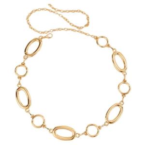 Fashionable Circular Metallic Waist Chain Belt For Women Seeking Unique And Elegant Accessories Formal Occasion Wear