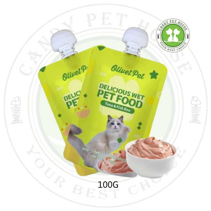 Olivet Pet Delicious Cat Wet Pet Food Tuna & Fish Roe - 100G | Lazada