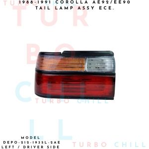 1988-1991 COROLLA AE92/EE90 TAIL LAMP ASSY ECE DEPO-212-1935L-2AE LEFT / DRIVER SIDE