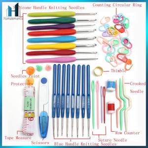 【Homelements】16 sizes Crochet hooks Needles Stitches knitting Craft Case crochet set