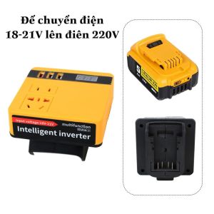 Đế chuyển điện 18-21V sang 160V-220V sử dụng chân Pin phổ thông 4cm dòng điện 220W