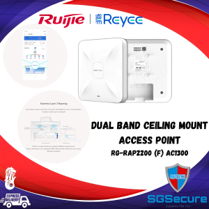 Reyee Ruijie RG-RAP2200(E) / AC1300 Dual Band Ceiling Mount Wi-Fi Access Point