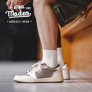 MADEN brand workwear style mens fashionable smiling face embroidered board shoes mens shoes 2024 new niche design American retro versatile sports and leisure trendy shoes