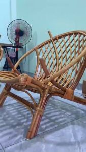 Bộ ghế song mây thư giãn cao cấp - HEALHOMES Chair decor sân vườn quán cafe phòng khách