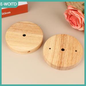 【E-WOITD】 10 12cm gỗ cơ sở đèn Trần Hiện Đại Tấm trần bằng gỗ chủ Mặt dây chuyền đèn phù hợp cơ sở đèn chùm DIY phụ kiện chiếu sáng